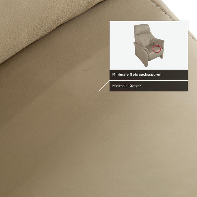 Himolla Cumuly 4215 Leather Armchair Beige Cream with Manual Reclining Function For Sale - Image 10 of 18