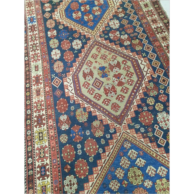 Antique Hand-Knotted Caucasian Gallery/ Runner Rug. For Sale - Image 10 of 18