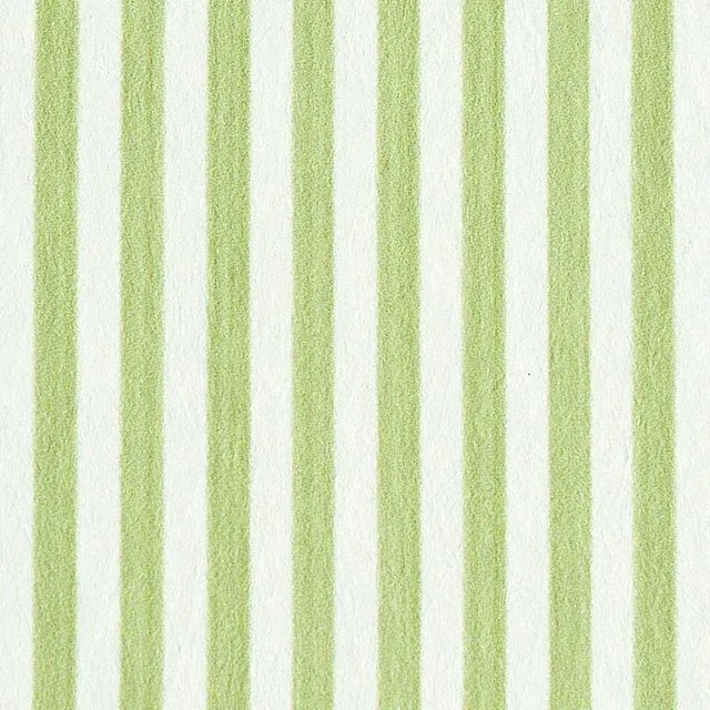 Transitional Schumacher Edwin Stripe Narrow Wallpaper in Leaf For Sale - Image 3 of 3