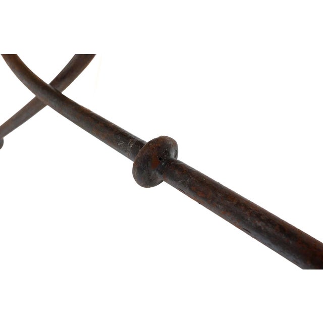 1980s Console Table Wood and Iron For Sale - Image 5 of 10