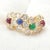 Metal Late 20th Century Rare Christian Dior Yellow Gold Ruby Emerald Sapphire Diamond Flower Ring, Size 5.75 For Sale - Image 7 of 14