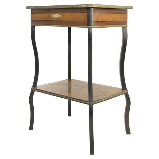 Wood Antique Octagonal Tea Table in Wood, Italy, Early 20th Century For Sale - Image 7 of 7