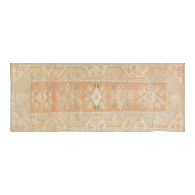 Vintage Turkish Anatolian Hand Knotted Wool Rug, 2'6''x6'5'' For Sale