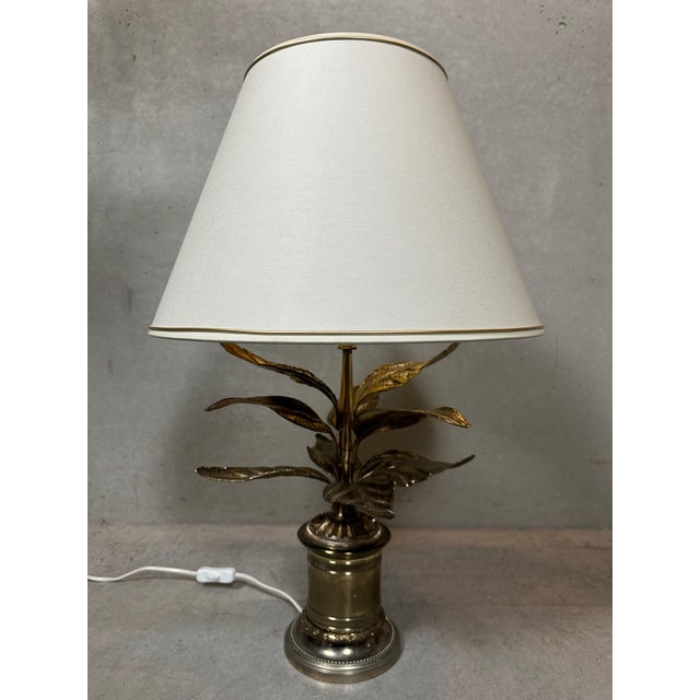 Vintage Hollywood Regency Palm Table Lamp, 1970s For Sale - Image 11 of 11