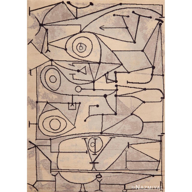 Inspiring Vintage Pablo Picasso ‘The Kitchen’ Art-Inspired Abstract Rug, Country of origin: Netherlands, Circa date: Vintage