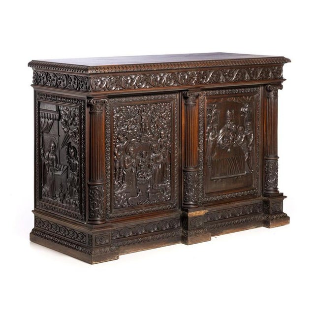 Sacristy Cabinet in Oak, 19th Century For Sale - Image 6 of 6