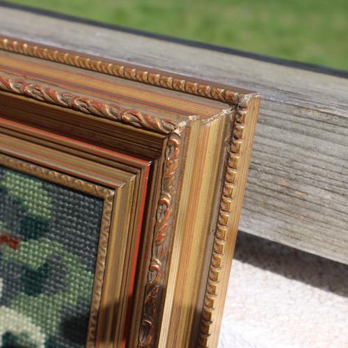 Large Vintage Framed Tapestry, 1975 For Sale - Image 9 of 17