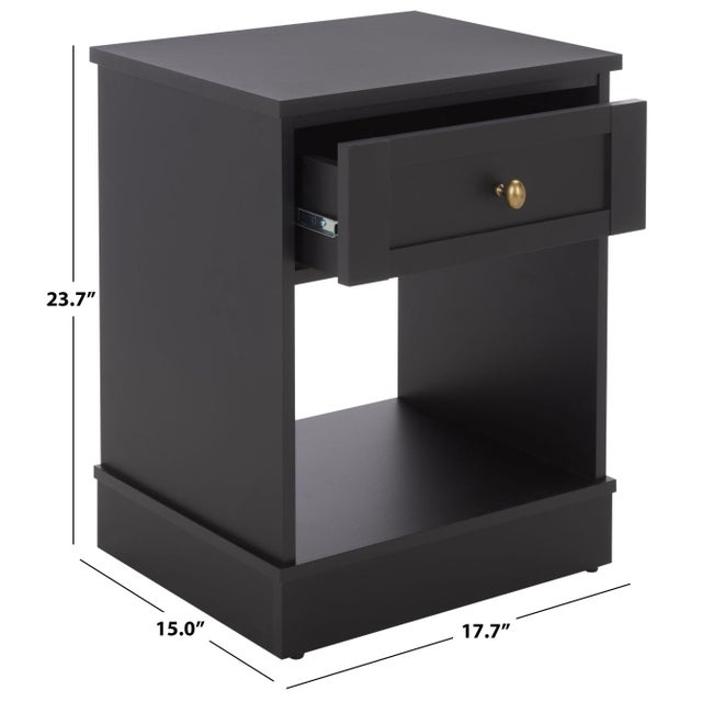 Contemporary Shafa Side Table in Black / Brass For Sale - Image 3 of 10