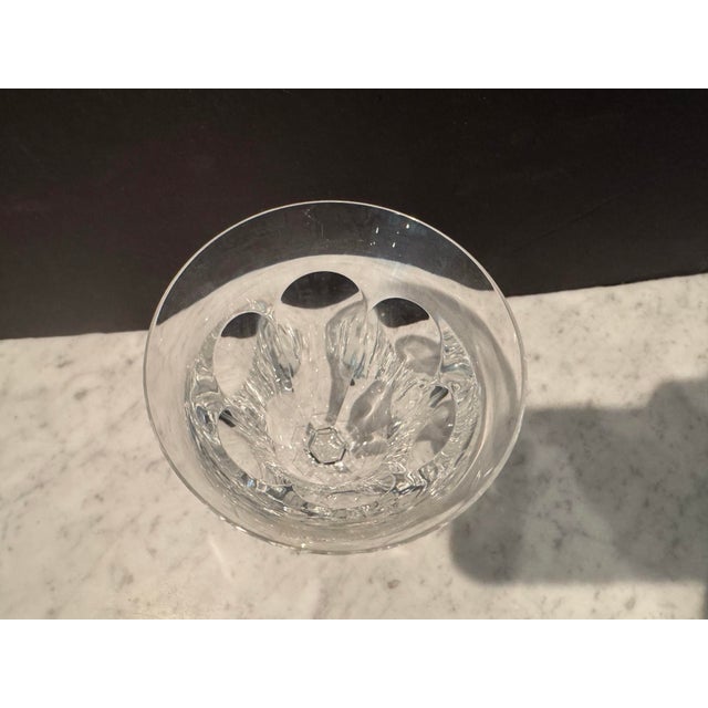French Baccarat Malmaison Set of 12 Crystal Wine Glasses For Sale - Image 3 of 7