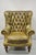 Traditional Lillian August Brown Green Leather Chesterfield Club Lounge Chair & Ottoman For Sale - Image 3 of 12