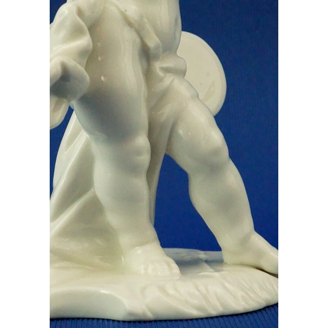 19th Century Porcelain Cherub Putto Sculpture by Anton Bustelli for Nymphenburg, Germany, 1800s For Sale - Image 17 of 18