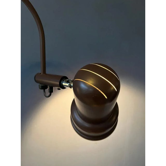 Mid-Century Brown Double Arc Cone Floor Lamp from Gepo For Sale - Image 5 of 11
