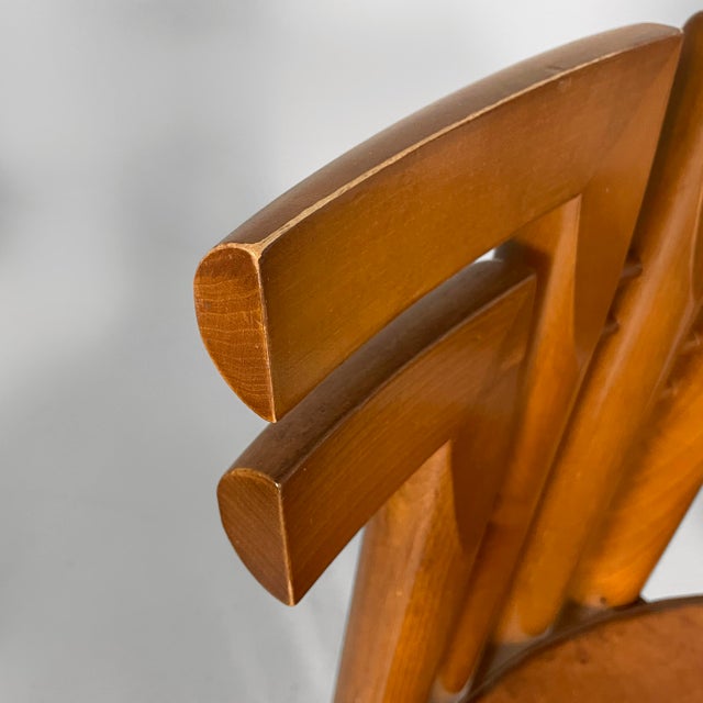 Wood Italian Modern Wood and Brown Leather Chairs by Mobilgirgi, 1970s, Set of 6 For Sale - Image 7 of 18