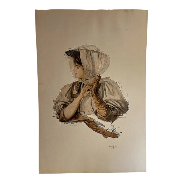 1908 Antique Harrison Fisher Print For Sale