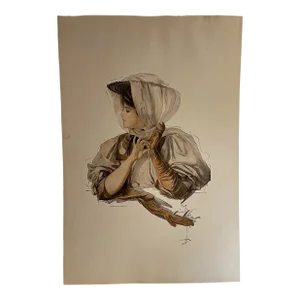 1908 Antique Harrison Fisher Print