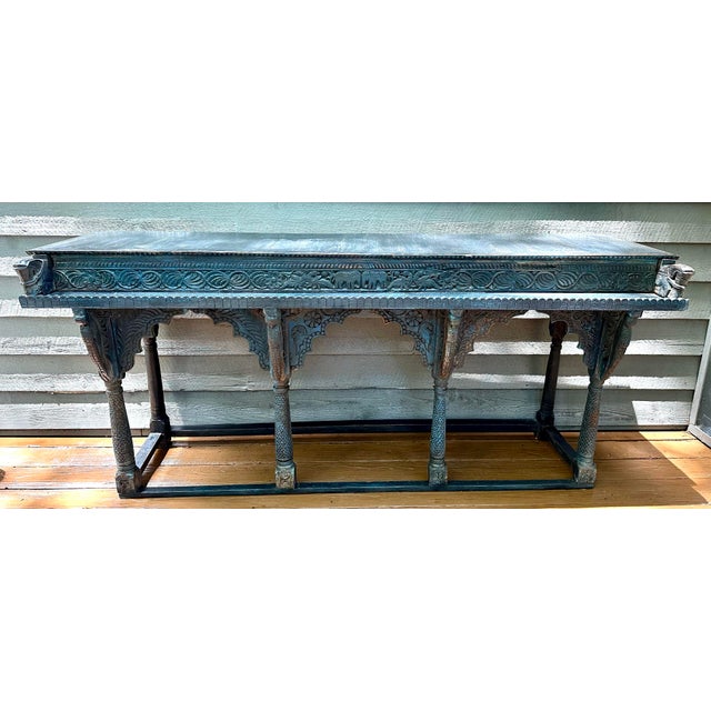 1950s Vintage Carved Altar Table For Sale - Image 4 of 9