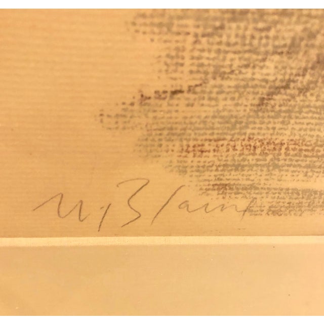 Figurative Nell Blair Walden Blaine (1922 - 1996) "Standing Figure" Pastel Drawing C.1967 For Sale - Image 3 of 5