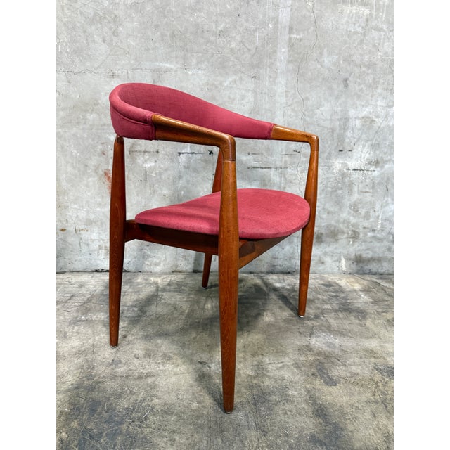 Mid-Century Modern Attributed to Kai Kristiansen “Troja” Teak Armchair — Midcentury Danish Modern (1950s) For Sale - Image 3 of 17