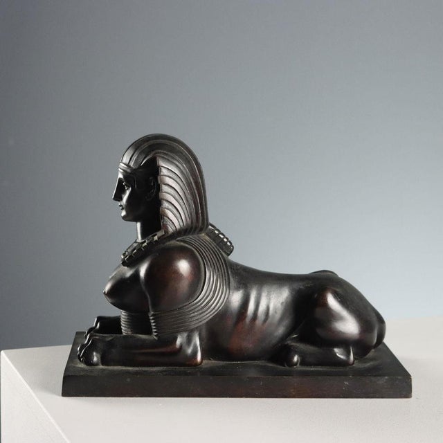 Black Sphinx in Bronze For Sale - Image 8 of 9