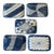 1980s Japanese Blue & White Ceramic Sushi Snack Plates, Made in Japan for Takahashi For Sale