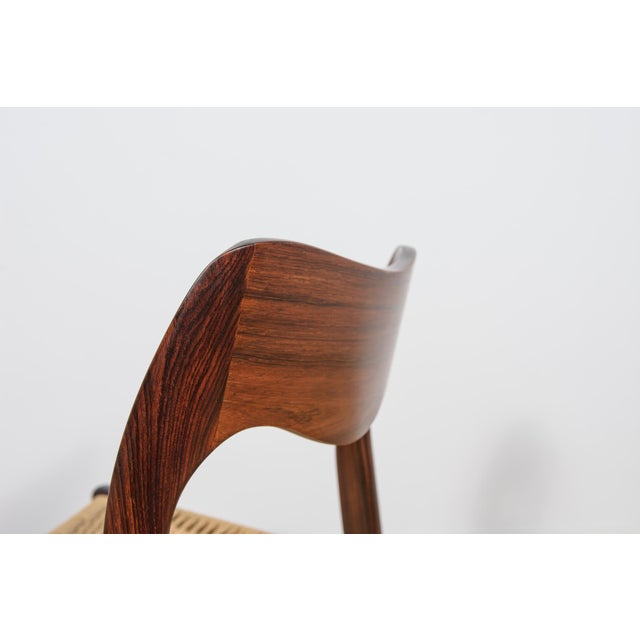 Mid-Century Model 71 Dining Chairs in Rosewood by Niels Moller from J.L. Møllers, 1960s, Set of 4 For Sale - Image 12 of 18