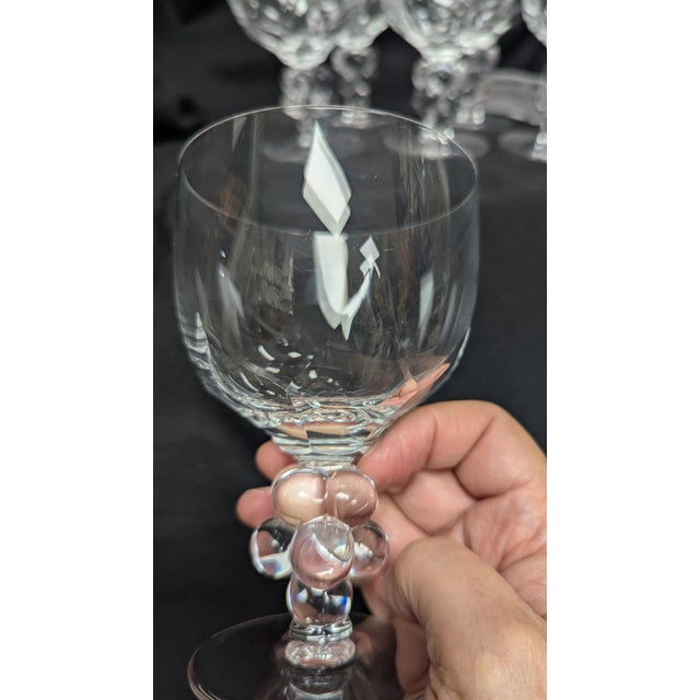 Lalique 1960s Lalique Clos Vougeot Wine Glasses - Set of 6 For Sale - Image 4 of 6