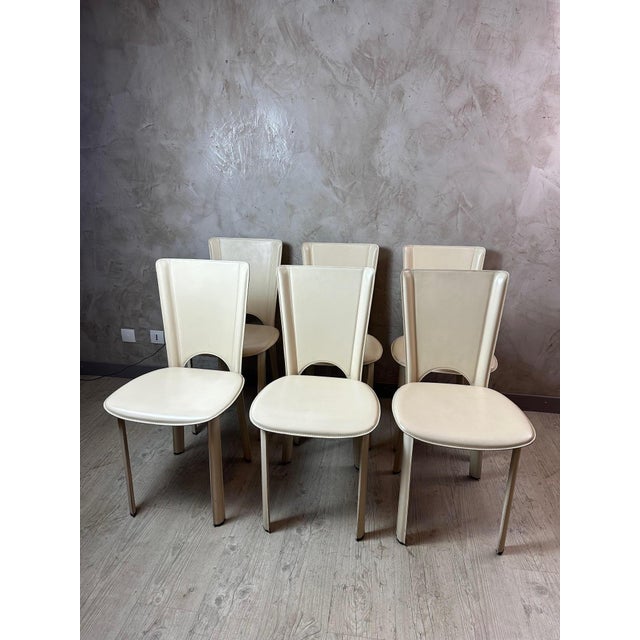 Leather Chairs, 1980s, Set of 6 For Sale - Image 6 of 15