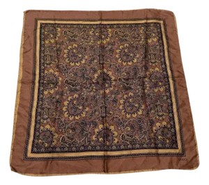 1980s Paisley Print Silk Small Foulard by Gucci