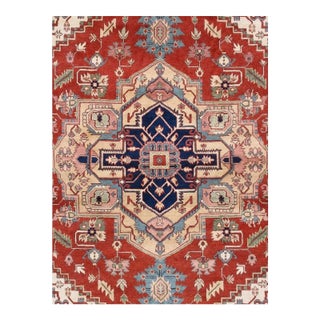 Serapi Wool Rust Area Rug-14' 0" X 14' 0" For Sale