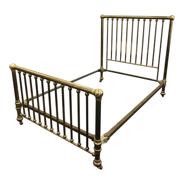 Vintage Brass Complete Bed Frame - Full Size - Headboard ...