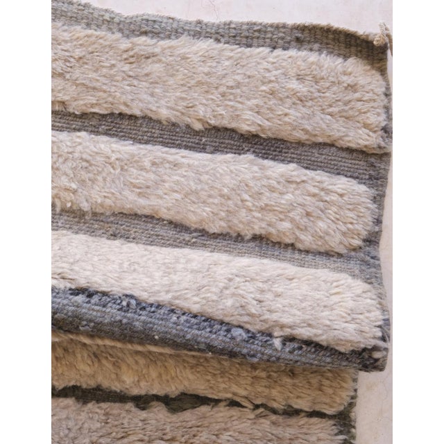 Textile Beige Contemporary Moroccan Beni Mrirt Wool Rug - 10.3 X 7 Ft For Sale - Image 7 of 8
