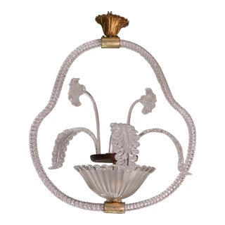 Barovier E Toso Light Fixture With Flowers, 1940s For Sale