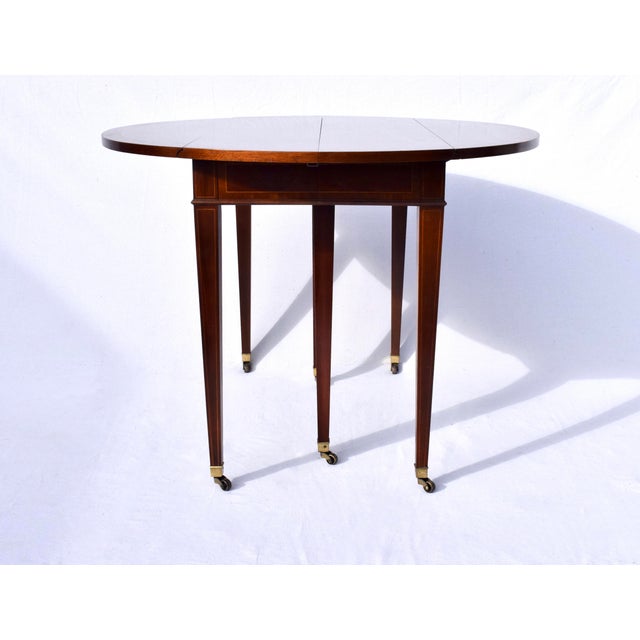 Mahogany Dining Table With Drop Leaf Option by Baker Furniture For Sale - Image 11 of 18