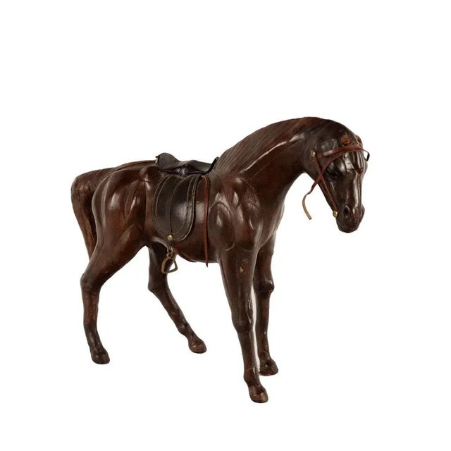 Leather Horse with Metal Elements For Sale - Image 11 of 11