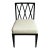 Late 20th Century Baker Furniture Upholstered Side Chair With Geometric Lattice Back For Sale