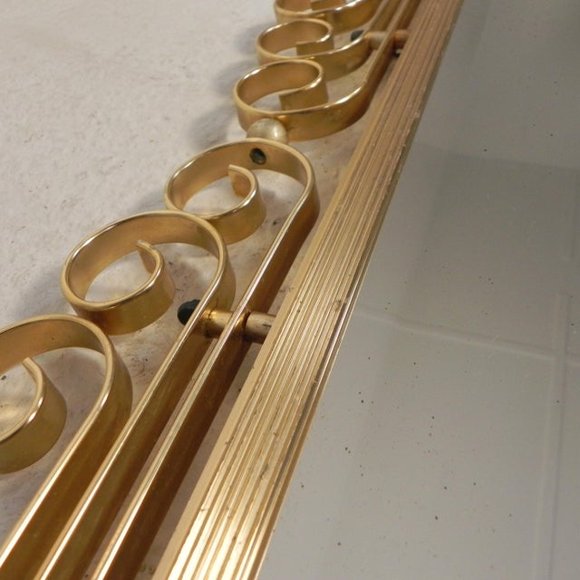 Vintage Faceted Mirror in Aluminum Frame, 1950s For Sale - Image 6 of 14