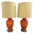 Lava Glaze Ceramic Lamps - A Pair For Sale