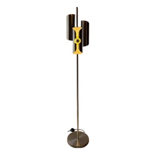 Space Age Floor Lamp in Brushed Aluminum from Polam For Sale