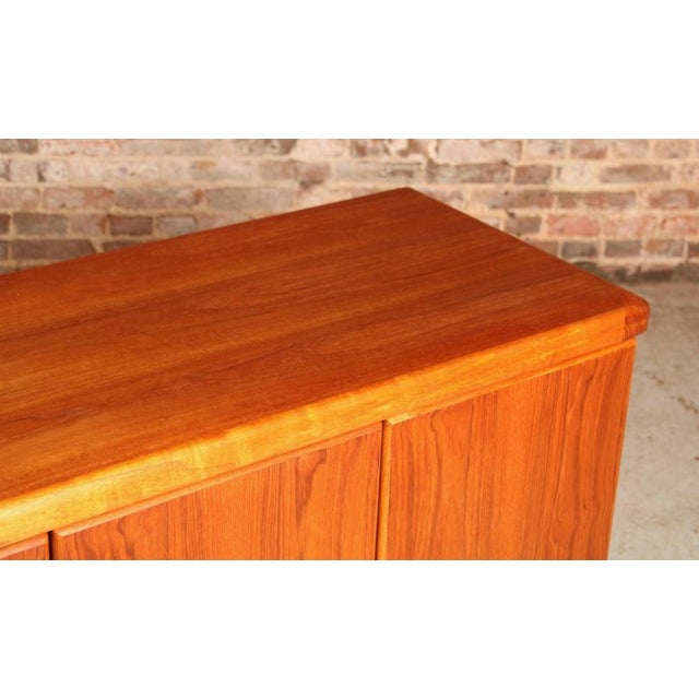 Brown Mid-Century Modern Teak Sideboard by Christian Linneberg, 1970s For Sale - Image 8 of 14
