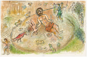 Marc Chagall, Polyphemus from Odyssey, 1989, Paper