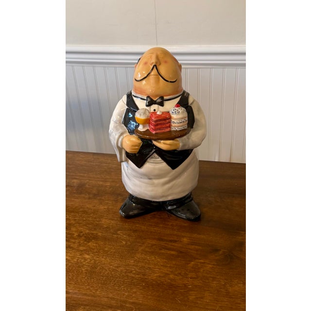 Art Deco T. Flicking Certified International Butler/Waiter Cookie Jar For Sale - Image 3 of 12