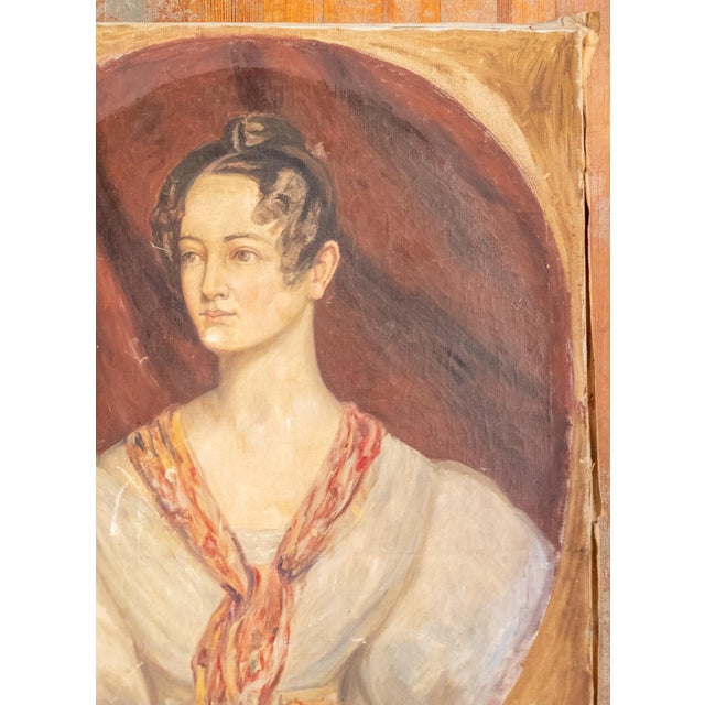20th Century Portrait of a Lady in 19th Century Style For Sale - Image 4 of 12