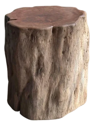 Side Table Solid Lychee Wood Bleached Finish Modern Organic
