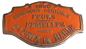 Agricultural Competition Orange Plaque, 1998