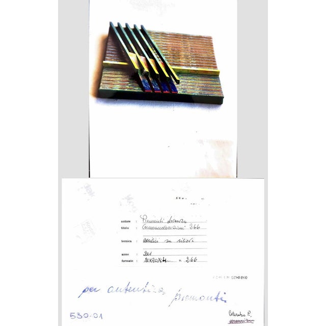 Lorenzo Piemonti, Cromoaccelerazioni 266, 2001, Mixed Media This piece has an attribution mark, I am sure that it is...