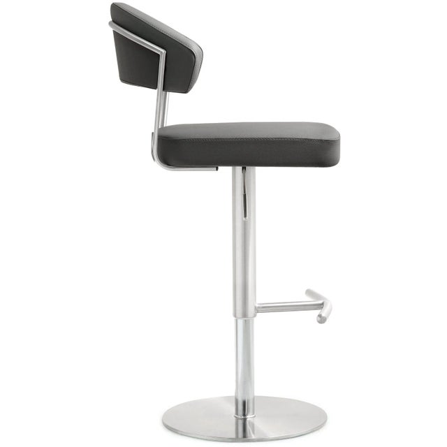 2020s Cosmo Grey Steel Bar Stool For Sale - Image 5 of 12