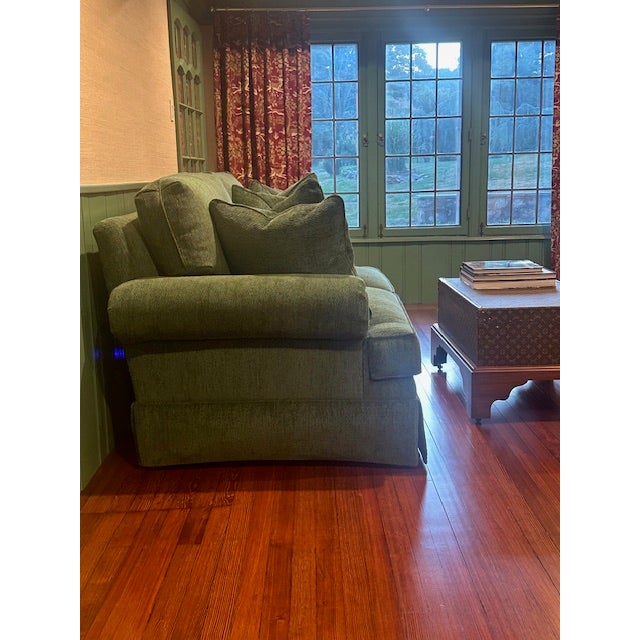 Hickory Chair Furniture Company Custom Hickory Chair Sofa With Scalamandre Fabric For Sale - Image 4 of 5