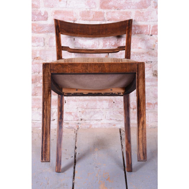 Art Deco Chairs in Walnut, Czech, 1920s, Set of 6 For Sale - Image 4 of 14