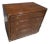 Drexel Walnut & Brass 4 Drawer Campaign Chest 20th Century For Sale