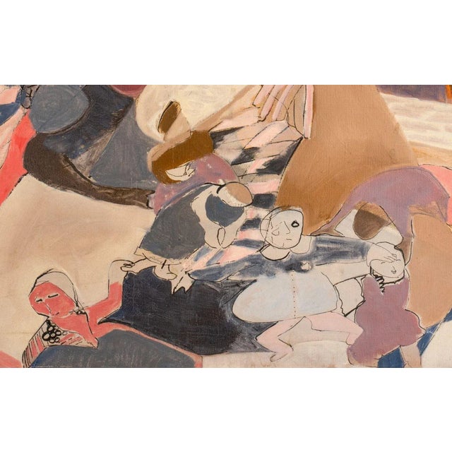 Eva Bouzard-Hui Abstract Figural Composition Oil For Sale In New York - Image 6 of 8